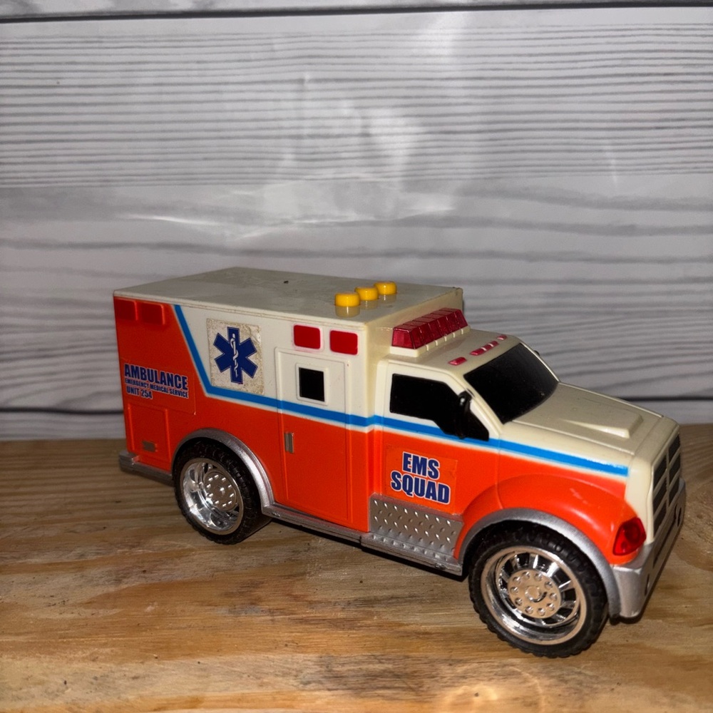 EMS Squad Toy Ambulance - Red and White